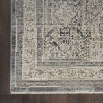 Nourison Lynx 8.6 x 11.4 Ivory Charcoal Bohemian Indoor Rug