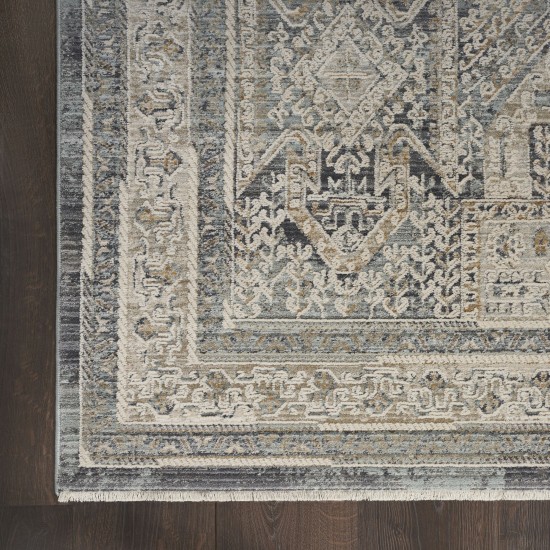 Nourison Lynx 8.6 x 11.4 Ivory Charcoal Bohemian Indoor Rug