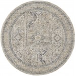 Nourison Lynx 7'10" Round Ivory/Grey/Blue Bohemian Indoor Rug