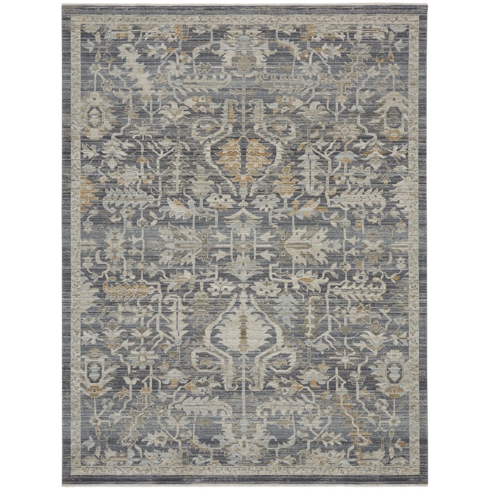 Nourison Lynx 8.6 x 11.4 Navy Multicolor Bohemian Indoor Rug