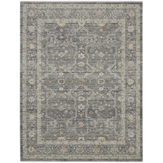 Nourison Lynx 8.6 x 11.4 Slate Multicolor Bohemian Indoor Rug