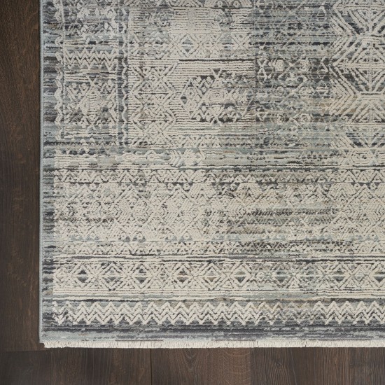 Nourison Lynx 8.6 x 11.4 Ivory Blue Bohemian Indoor Rug