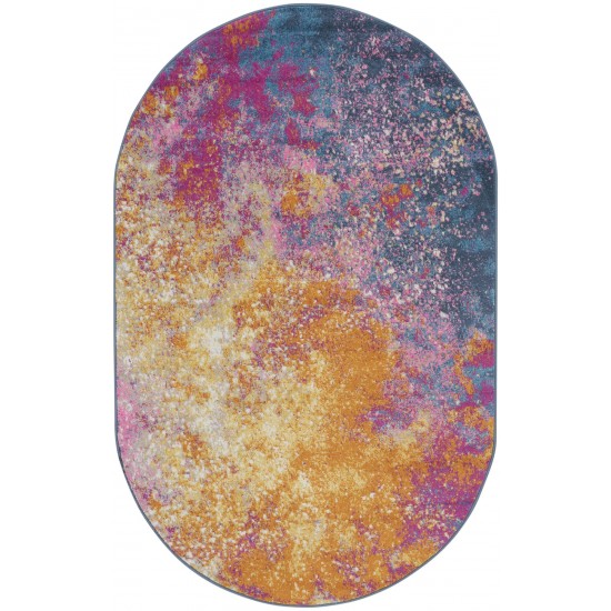 Nourison Passion 5' x 8' Oval Sunburst Modern Indoor Rug