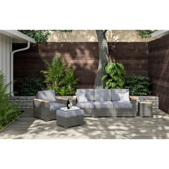 Boca Raton Outdoor Sofa, Arm Chair, Ottoman and Side Table by homestyles