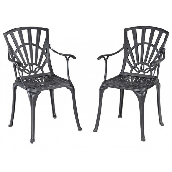 Grenada Outdoor Chair Pair by homestyles, Charcoal