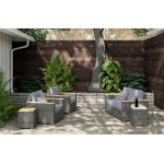 Boca Raton Outdoor Loveseat, Arm Chair Pair and Two Side Tables by homestyles