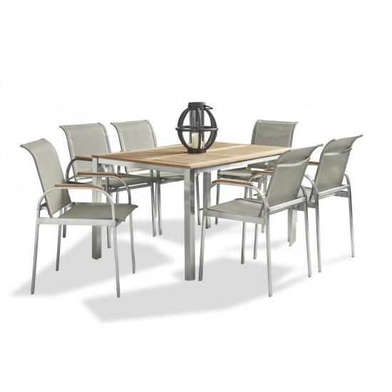 Aruba 7 Piece Outdoor Dining Set by homestyles, Gray