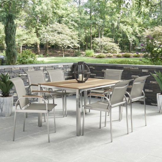 Aruba 7 Piece Outdoor Dining Set by homestyles, Gray