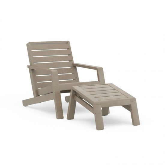 Sustain Outdoor Lounge Chair with Ottoman by homestyles