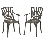 Grenada Outdoor Chair Pair by homestyles, Khaki Gray