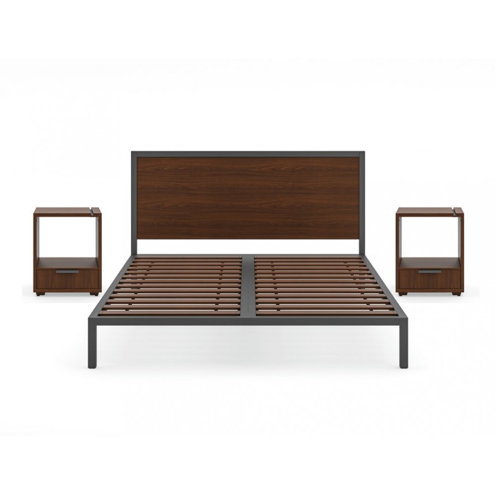 Merge Queen Bed with Two Nightstands by homestyles