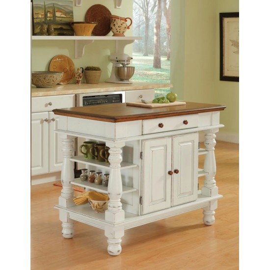 Montauk Kitchen Island by homestyles, Off-White