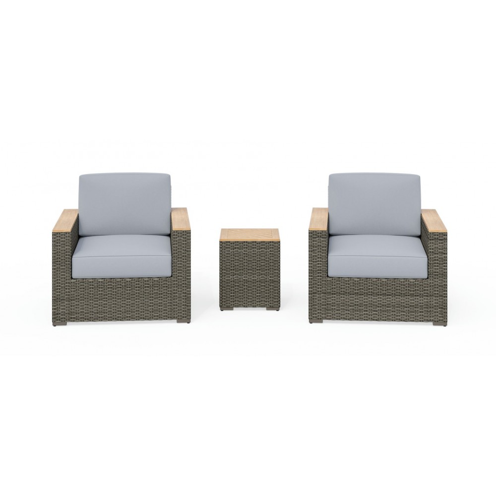 Boca Raton Outdoor Arm Chair Pair and Side Table by homestyles