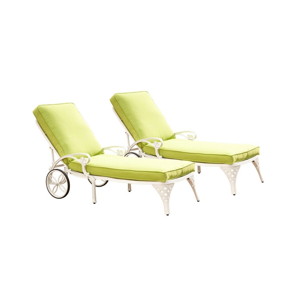 Biscayne Chaise Lounge with Cushion (Set of 2) by homestyles