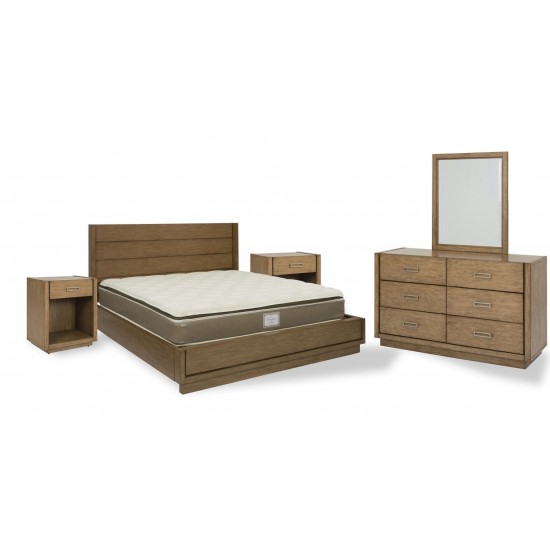Montecito King Bed, Two Nightstands and Dresser with Mirror by homestyles