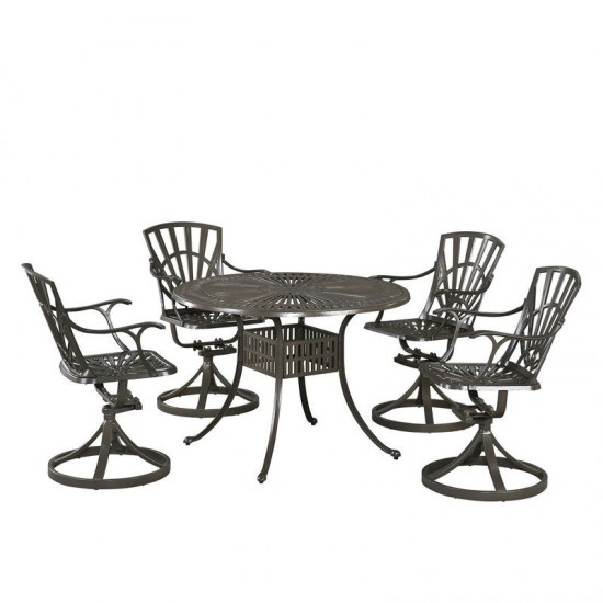 Largo 5 Piece Dining Set with Swivel Chairs by homestyles