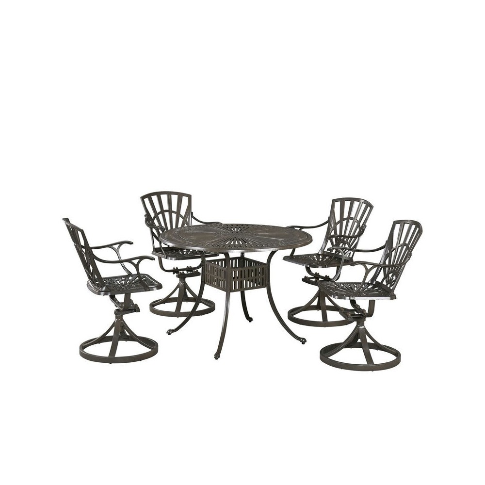 Largo 5 Piece Dining Set with Swivel Chairs by homestyles