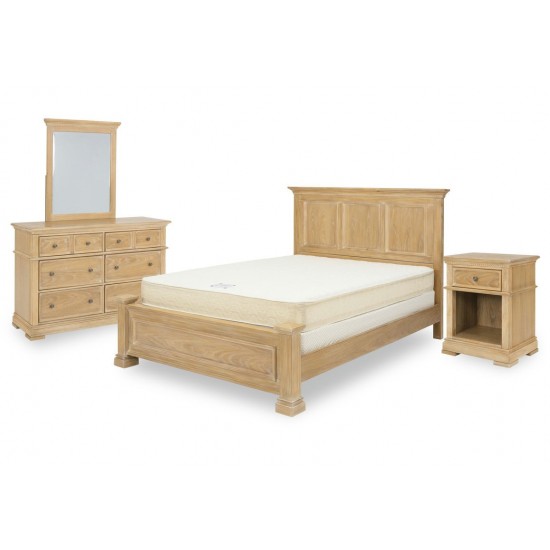 Manor House Queen Bed, Nightstand and Dresser with Mirror by homestyles