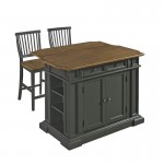 Montauk Kitchen Island Set by homestyles, Gray