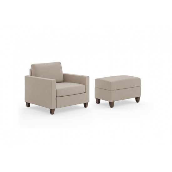 Dylan Armchair and Ottoman by homestyles, Tan