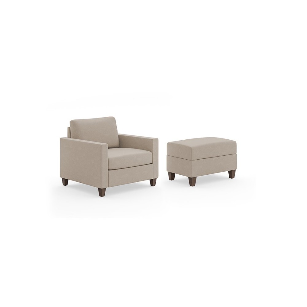 Dylan Armchair and Ottoman by homestyles, Tan