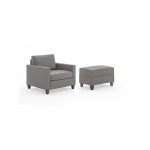 Dylan Armchair and Ottoman by homestyles, Gray