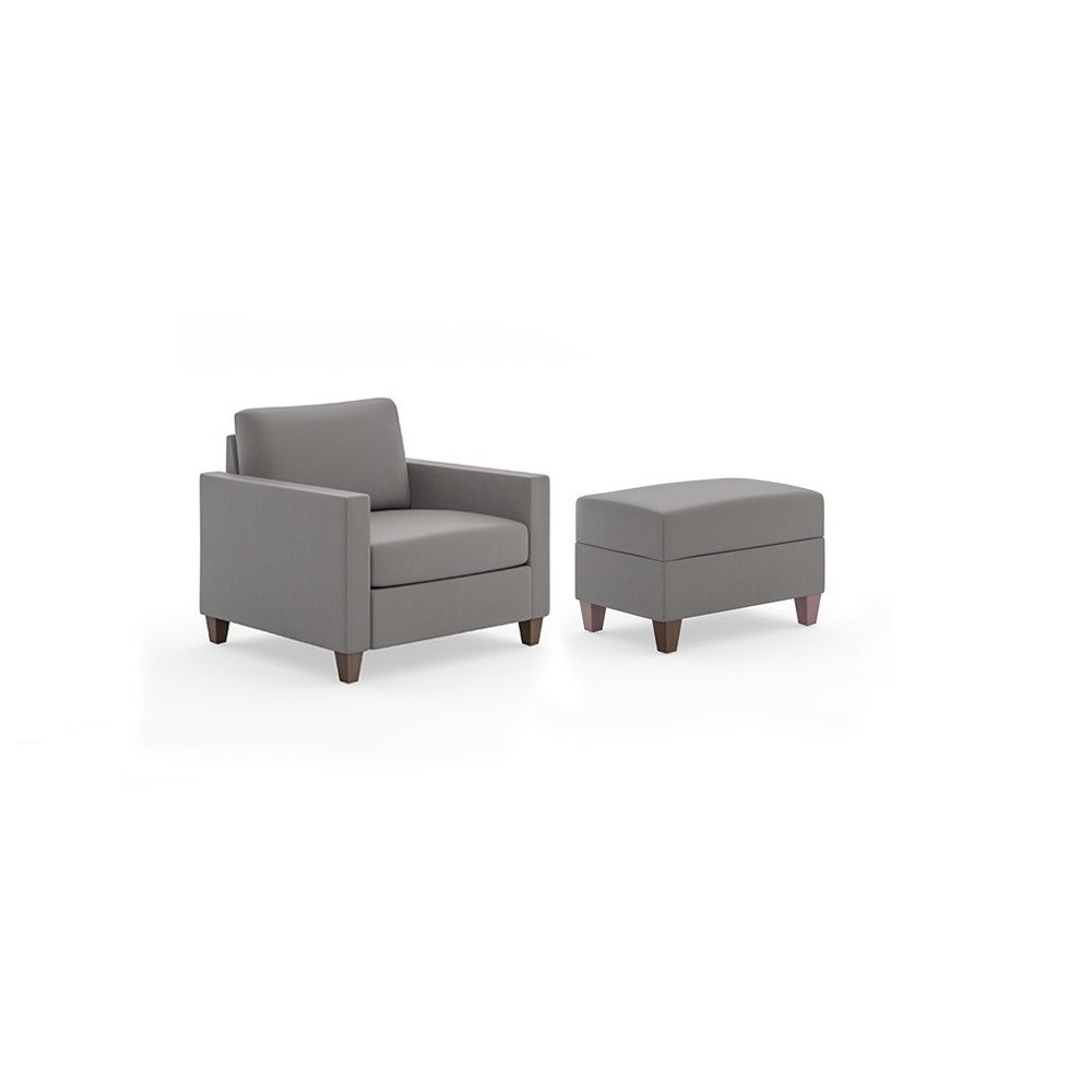 Dylan Armchair and Ottoman by homestyles, Gray