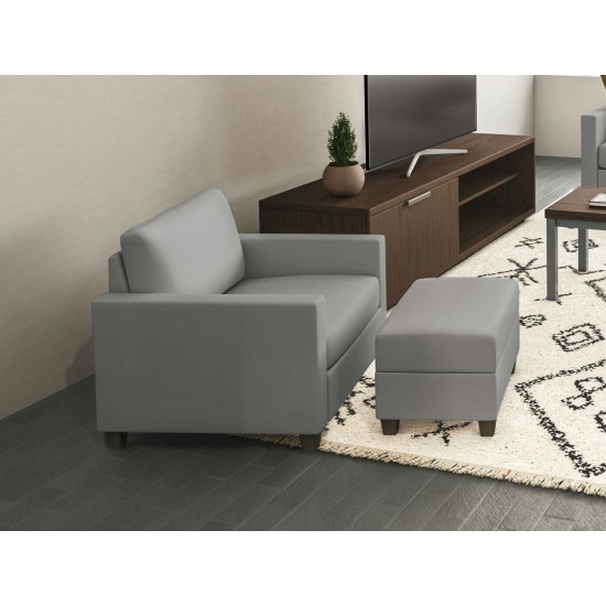 Dylan Armchair and Ottoman by homestyles, Gray