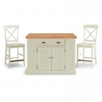 Hartford 3 Piece Kitchen Island Set by homestyles, Off-White