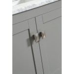 Eviva Aberdeen 72" Gray Transitional Double Sink Bathroom Vanity w/ White Carrara Top