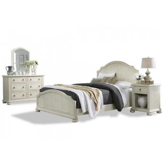 Chambre Queen Bed, Nightstand and Dresser with Mirror by homestyles