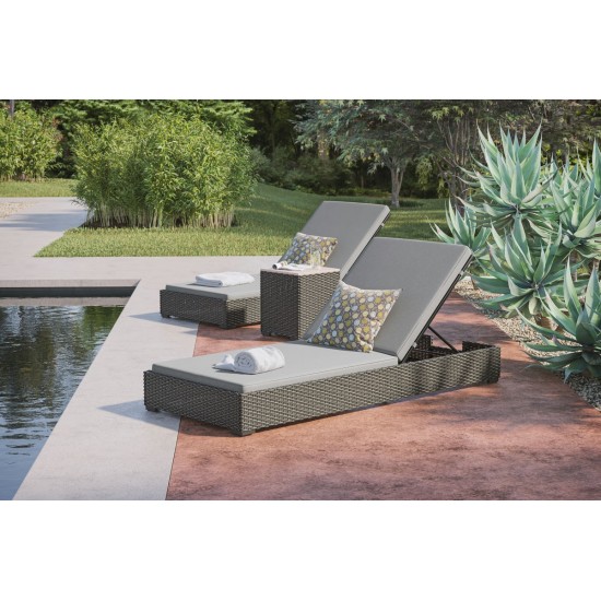 Boca Raton Outdoor Chaise Lounge Pair and Side Table by homestyles