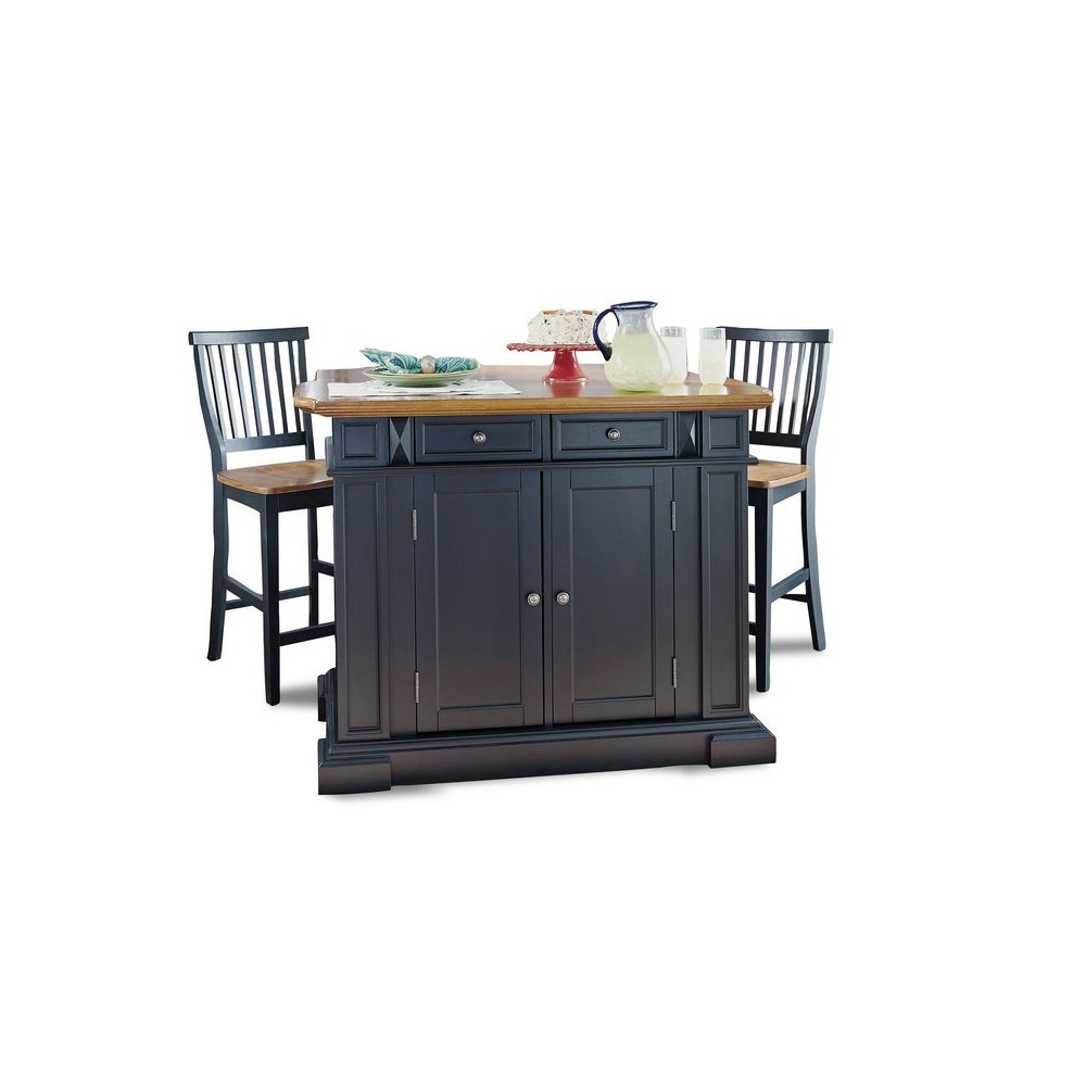 Montauk Kitchen Island Set by homestyles, Black