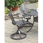 Grenada Outdoor Swivel Rocking Chair by homestyles, Khaki Gray