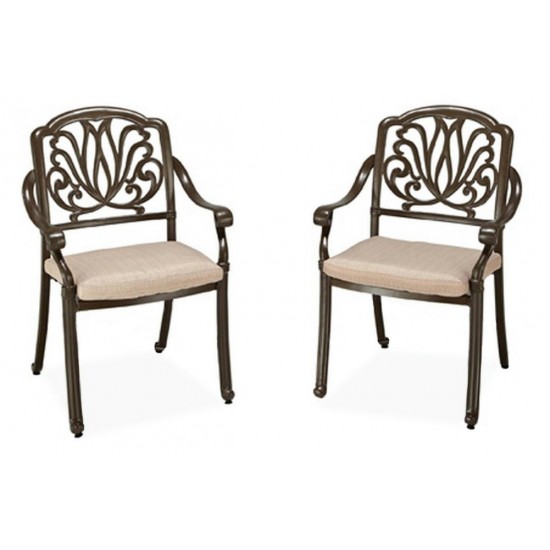 Capri Outdoor Chair Pair by homestyles, Taupe