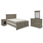 Walker Queen Bed, Nightstand and Dresser with Mirror by homestyles