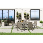 Sustain Outdoor Dining Table and Six Armchairs by homestyles