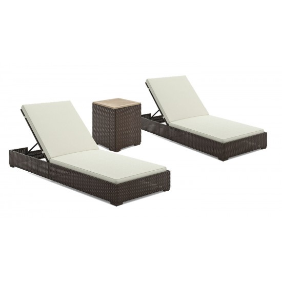 Palm Springs Outdoor Chaise Lounge Pair and Side Table by homestyles