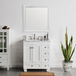 Eviva Acclaim 30" White Transitional Bathroom Vanity w/ White Carrara Top