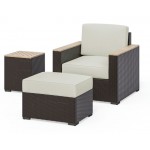 Palm Springs Outdoor Side Table, Arm Chair and Ottoman by homestyles