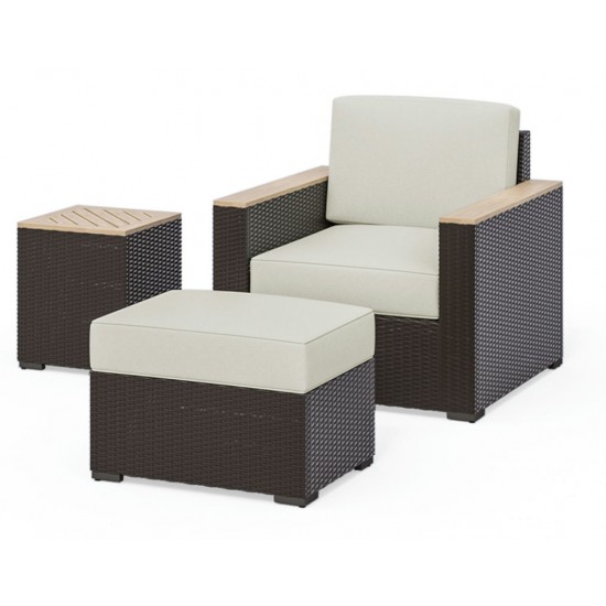 Palm Springs Outdoor Side Table, Arm Chair and Ottoman by homestyles