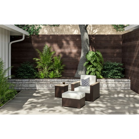 Palm Springs Outdoor Side Table, Arm Chair and Ottoman by homestyles