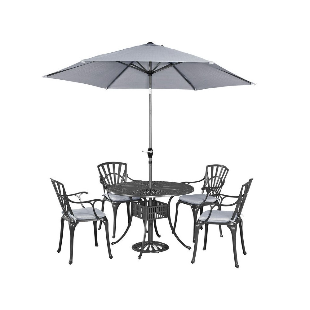 Largo 5 Piece Outdoor Dining Set with Umbrella by homestyles Largo 5 Piece Outdoor Dining Set with Umbrella by homestyles