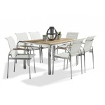 Aruba 7 Piece Outdoor Dining Set by homestyles, Off-White