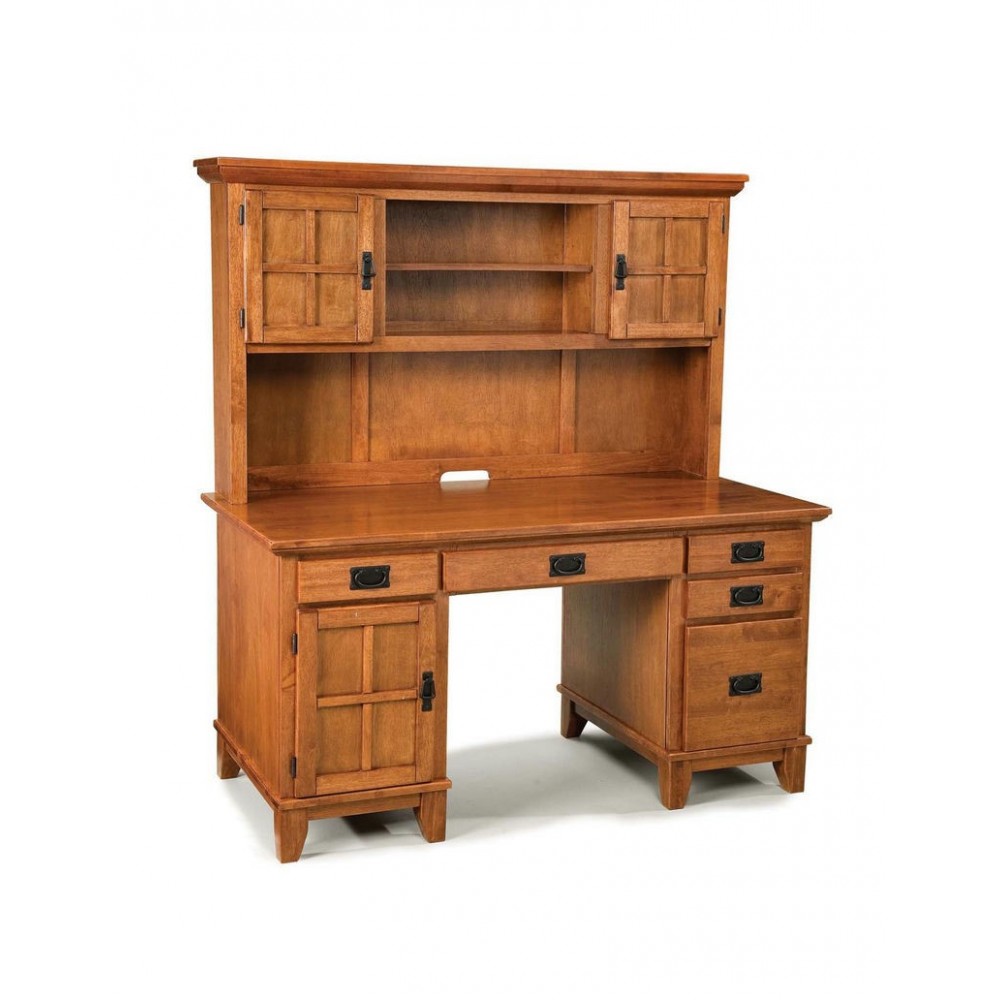 Lloyd Pedestal Desk with Hutch by homestyles