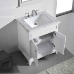 Eviva Elite Princeton 30" White Bathroom Vanity w/ Double Ogee Edge White Carrara Top