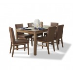 Montecito Dining Table and 6 Upholstered Chairs by homestyles