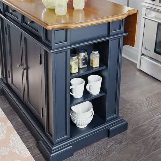 Americana Kitchen Island by homestyles, Black