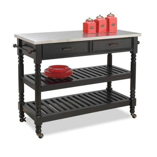 General Line Kitchen Cart by homestyles, Black