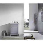 Eviva Elite Stamford 24" Gray Bathroom Vanity w/ Double Ogee Edge White Carrara Top